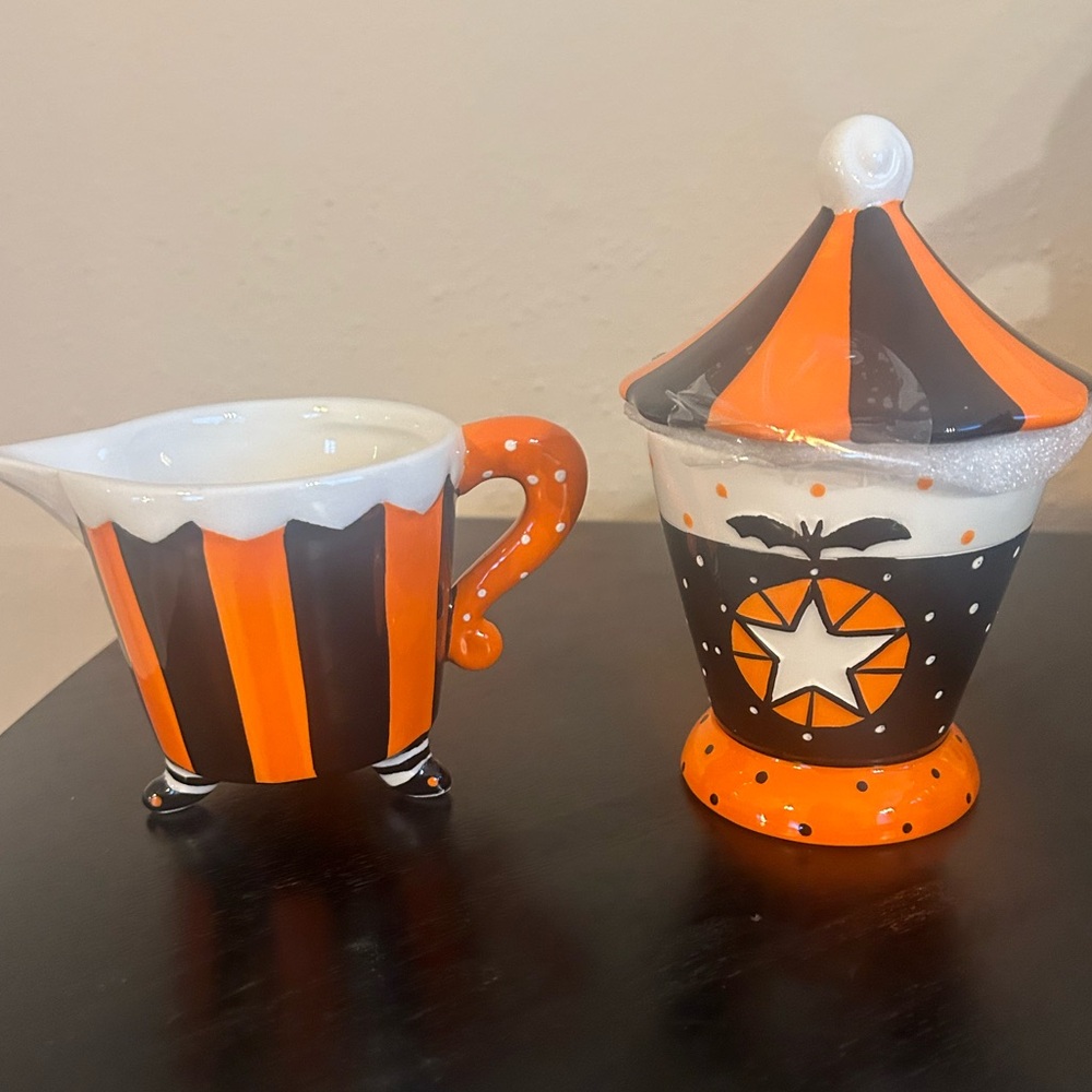 Johanna Parker Halloween Cream and Sugar Set